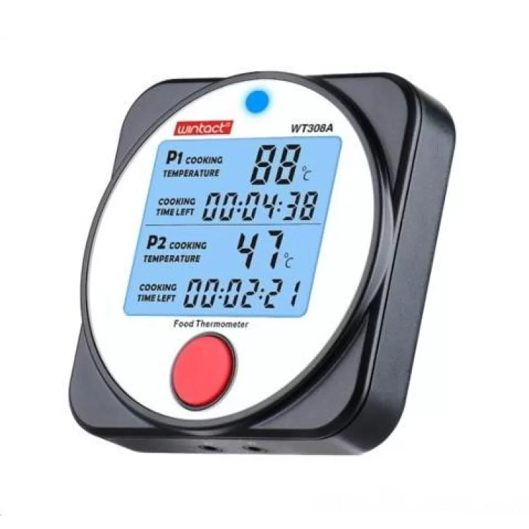 Термометр цифровой для барбекю 2-х канальный Bluetooth, -40-300°C WINTACT WT308A цена 1 625грн - фотография 2