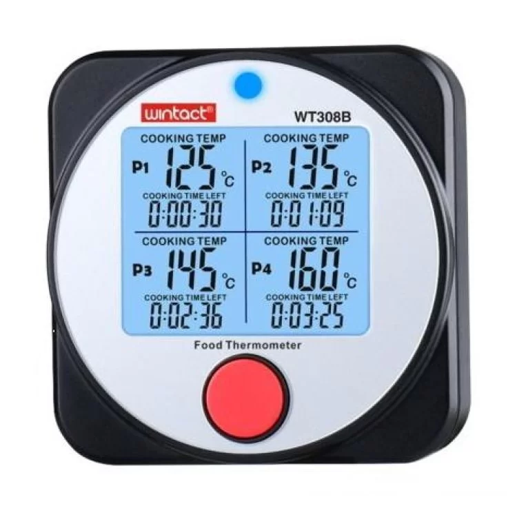 Термометр пищевой электронный 4-х канальный Bluetooth, -40-300°C WINTACT WT308B отзывы - изображение 5