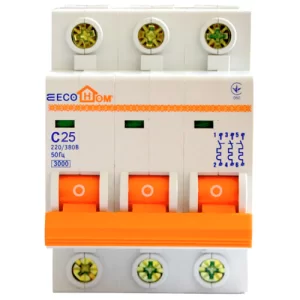 Автоматический выключатель ECO 3р 25А EcoHome