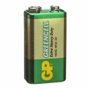 Батарейка солевая 6F22, 1604G (крона) 9В GP Greencell
