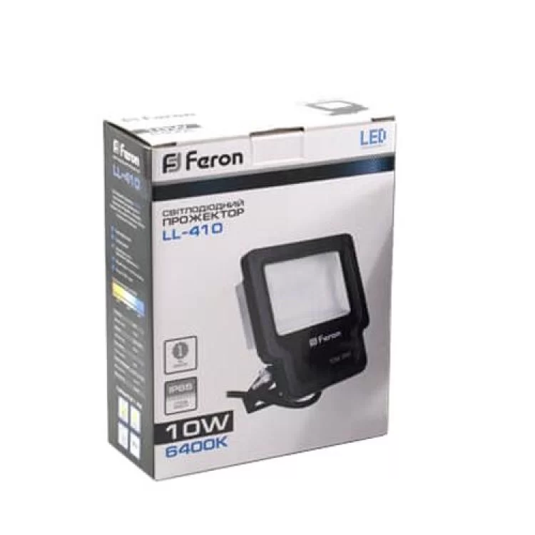 Прожектор LED 10W 6400K 230 V 20LEDS LL-410 Feron ціна 214грн - фотографія 2
