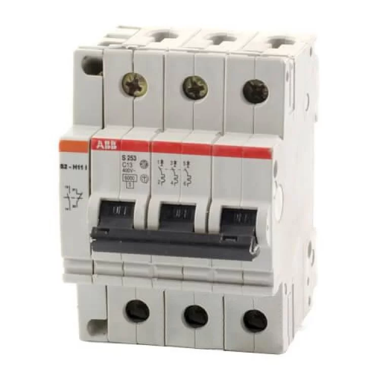 Автоматичний вимикач S253-С13/3+S2-H11 дод.конт 13А 3п. АВВ