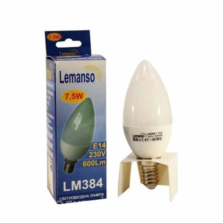 Лампа светодиодная С37 7,5 W E14 6500K 600LM 230V LM384 Lemanso цена 1грн - фотография 2