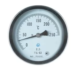 Термометр биметаллический ТБ-63-160 (0... 250)-2,5-О Стеклоприбор