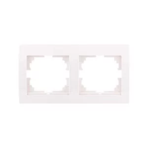 Двойная рамка Lezard Deriy горизонтальная Белая (702-0200-147)
