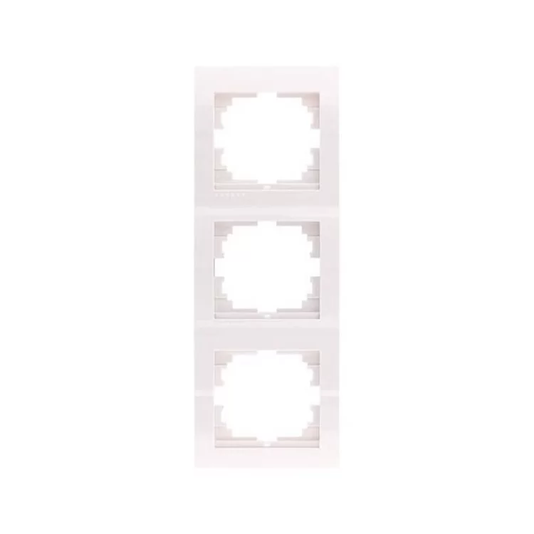 Тройная рамка Lezard Deriy вертикальная Белая (702-0202-153)