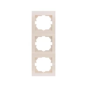 Тройная рамка Lezard Deriy вертикальная Кремовая (702-0300-153)