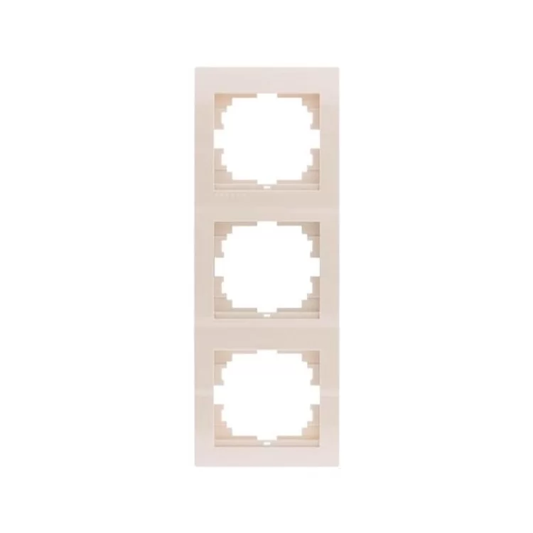 Тройная рамка Lezard Deriy вертикальная Кремовая (702-0300-153)