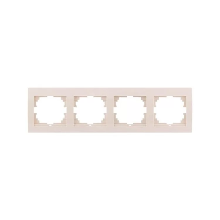 Четверная рамка Lezard Deriy горизонтальная Кремовая (702-0300-149)