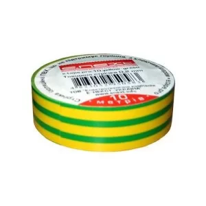 Изолента e.tape.stand.20.yellow-green, желто-зелена (20м)