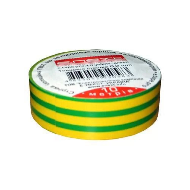 Изолента e.tape.stand.10.yellow-green, желто-зелена (10м)