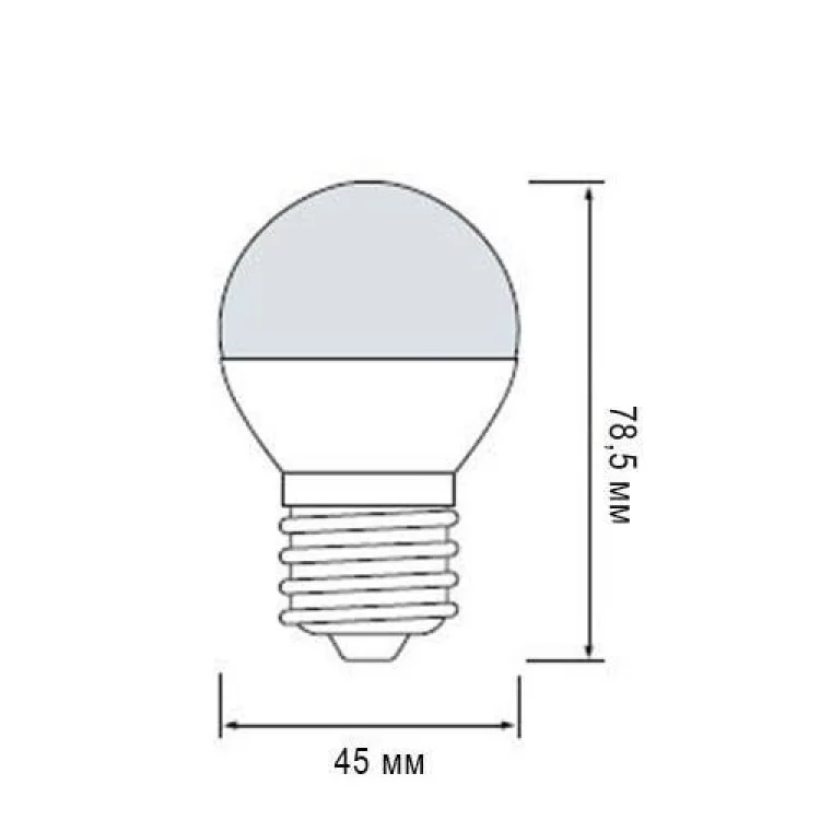 Лампа світлодіодна G45 Е27 6W 220V 4200K Horoz 001-005-0006-2 ціна 50грн - фотографія 2