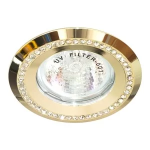 DL103-С прозорий-золото (MR16 точковий світильник) Feron