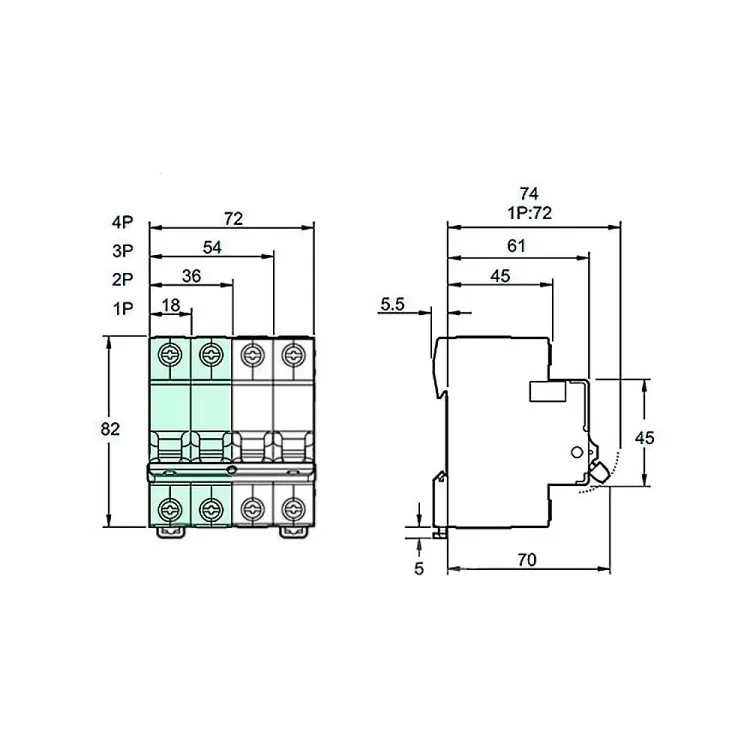 Автоматичний вимикач EZ9 2p 10A C Easy9 Schneider Electric (EZ9F34210) ціна 316грн - фотографія 2