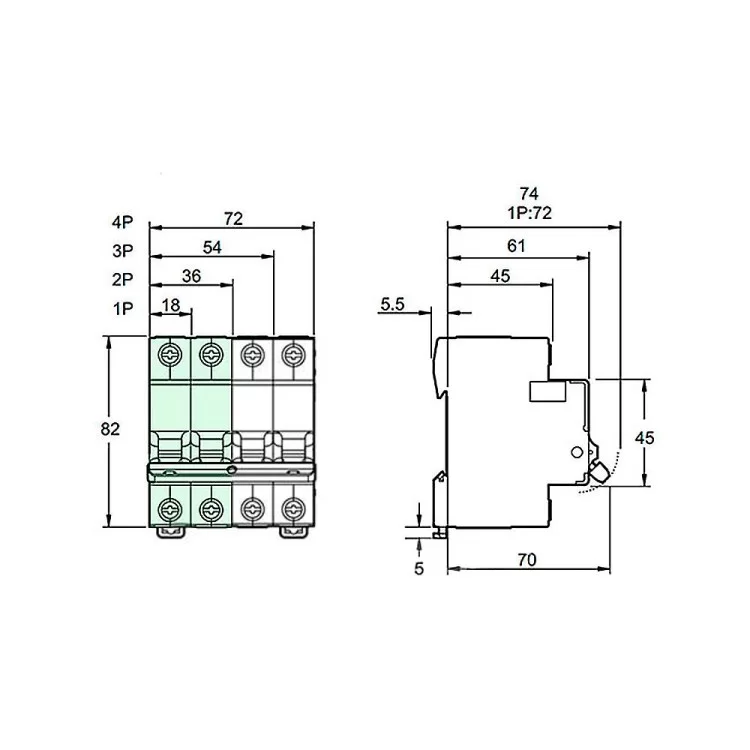 Автоматичний вимикач EZ9 2p 16A В Easy9 Schneider Electric (EZ9F14216) ціна 383грн - фотографія 2