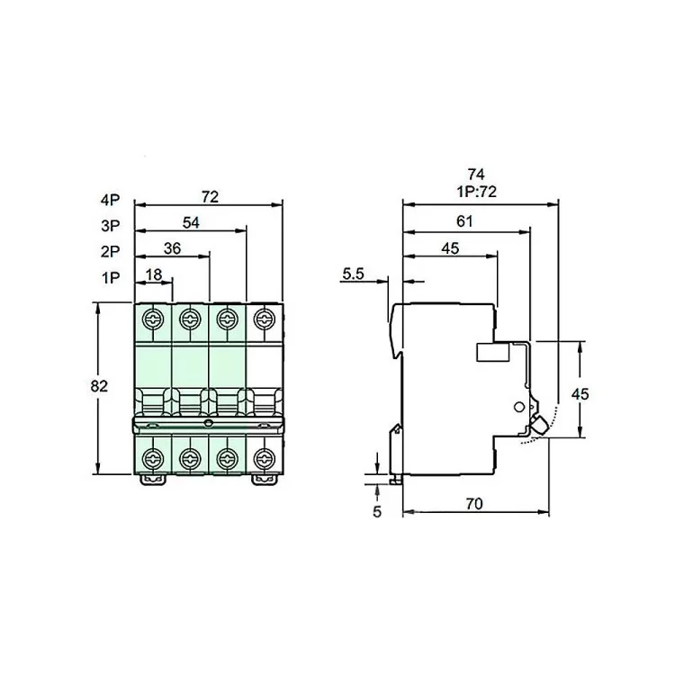 Автоматичний вимикач EZ9 3p 63A В Easy9 Schneider Electric (EZ9F14363) ціна 1 029грн - фотографія 2