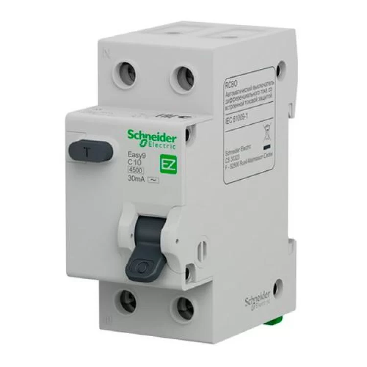 Диференціальний автоматичний вимикач 1P+N 10A C Easy9 Schneider Electric (EZ9D34610)