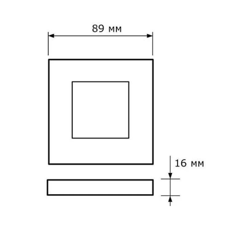 LED panel (квадрат. вбуд.) 3W 4200K білий SLIM/Sg-3 056-005-0003 Horoz ціна 91грн - фотографія 2