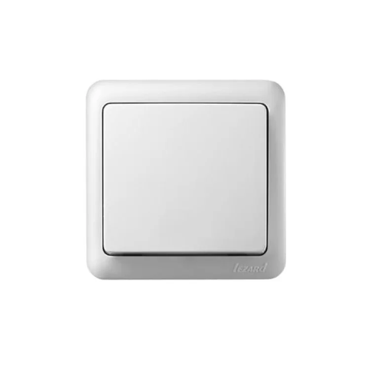 1-клавишный выключатель Lezard VIOLA 10A Белый (751-0200-100) цена 54грн - фотография 2