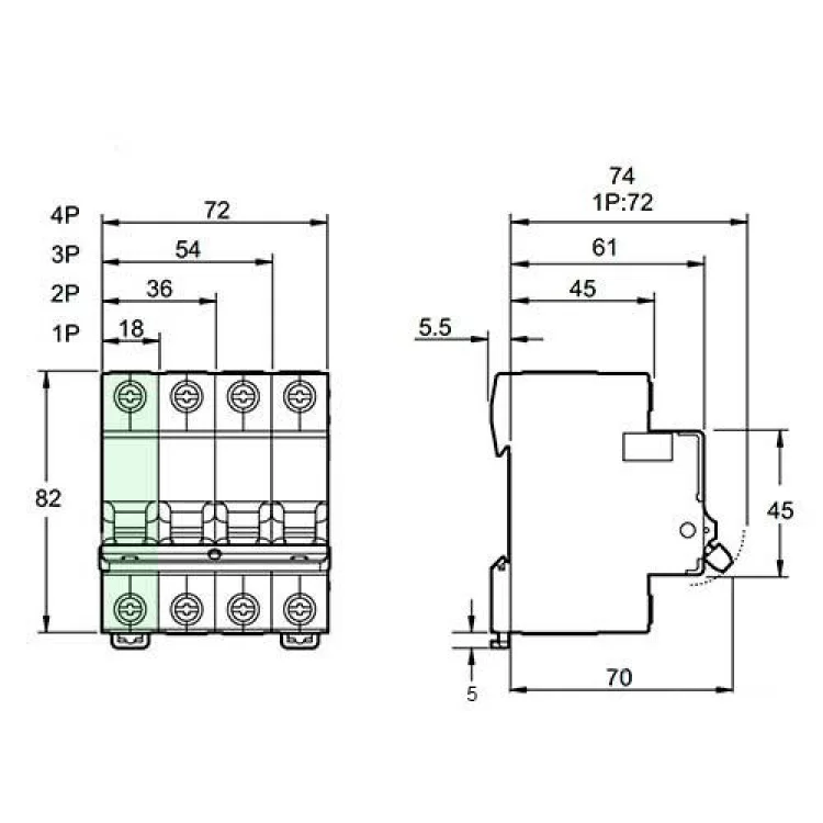 Автоматичний вимикач EZ9 1p 25A C Easy9 Schneider Electric (EZ9F34125) ціна 133грн - фотографія 2