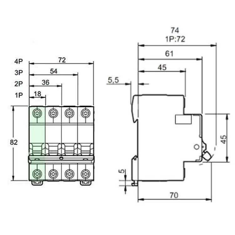 Автоматичний вимикач EZ9 1p 32A C Easy9 Schneider Electric (EZ9F34132) ціна 161грн - фотографія 2