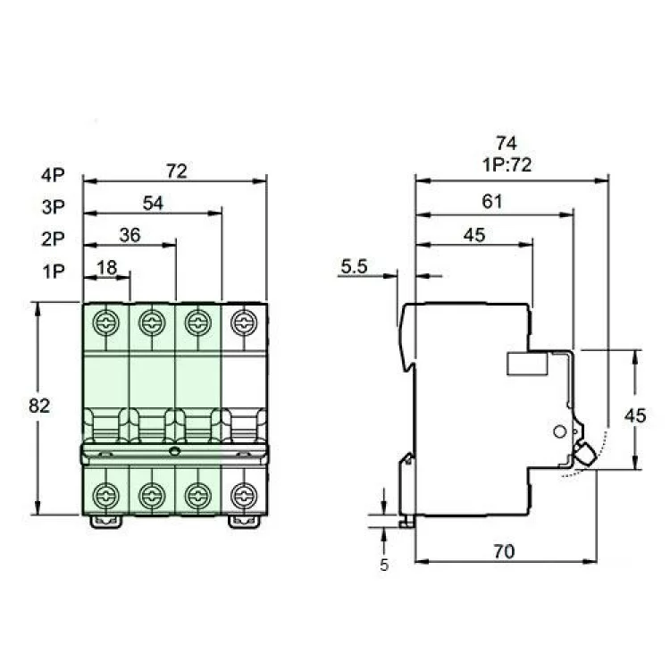 Автоматичний вимикач EZ9 3p 50A C Easy9 Schneider Electric (EZ9F34350) ціна 739грн - фотографія 2