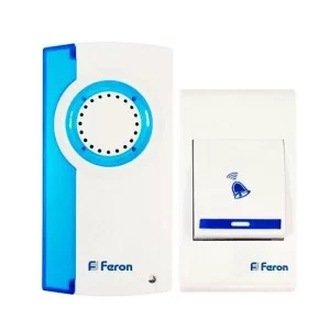 Беспроводной дверной звонок Feron E-221 бело-синий 32 мелодии (3669)