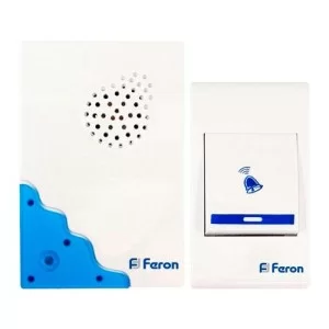 Беспроводной дверной звонок Feron E-223 бело-синий 32 мелодии (3671)