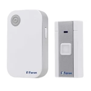 Беспроводной дверной звонок Feron E-372 бело-синий 36 мелодий (6205)