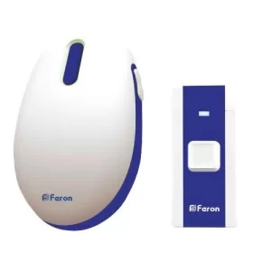 Безпровідний дверний дзвінок Feron E-375 біло-синій 36 мелодій (6207)