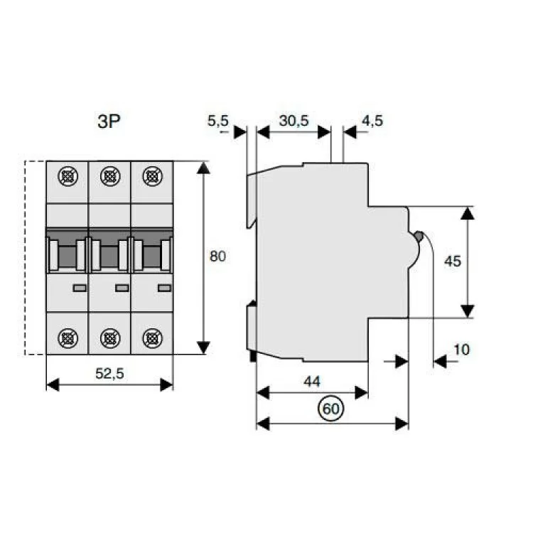 Автоматичний вимикач Eaton HL-C20/3 3P 20А тип C (194792) ціна 517.21грн - фотографія 2
