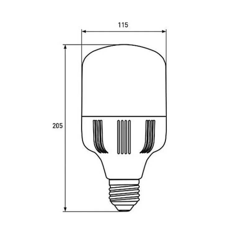 в продаже Светодиодная EUROELECTRIC LED Лампа высокомощная 40W E27 6500K (LED-HP-40276(P)) - фото 3