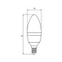 Лампа светодиодная LED Euroelectric LED CL 6W E14 4000K (LED-CL-06144(EE))
