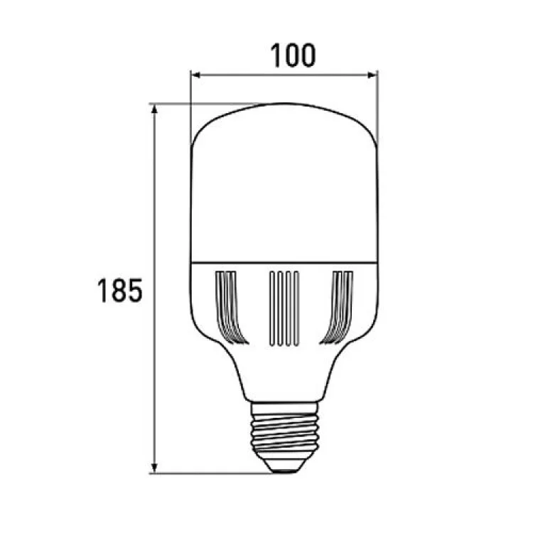 Светодиодная лампа высокомощная Euroelectric LED Plastic 30W E27 4000K (LED-HP-30274(P)) цена 182грн - фотография 2
