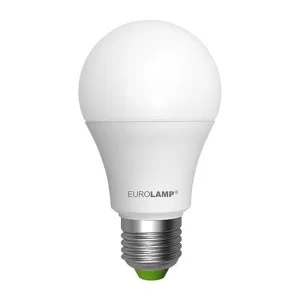 Лампа светодиодная ЕКО (D) A60 8W E27 3000K (50) EUROLAMP (LED-A60-08273(D))
