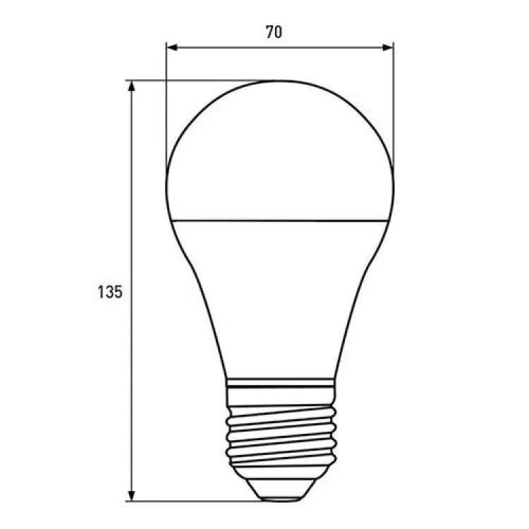 Лампа світлодіодна ЕКО (D) A70 15W E27 3000K EUROLAMP (LED-A70-15273(D)) ціна 148грн - фотографія 2