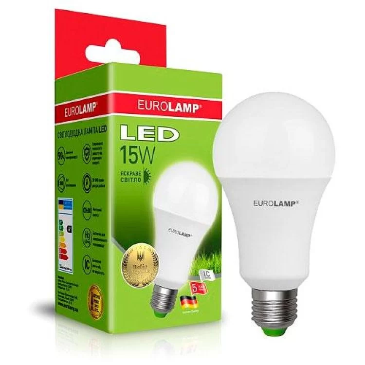 в продаже Лампа светодиодная ЕКО (D) A70 15W E27 3000K EUROLAMP (LED-A70-15273(D)) - фото 3