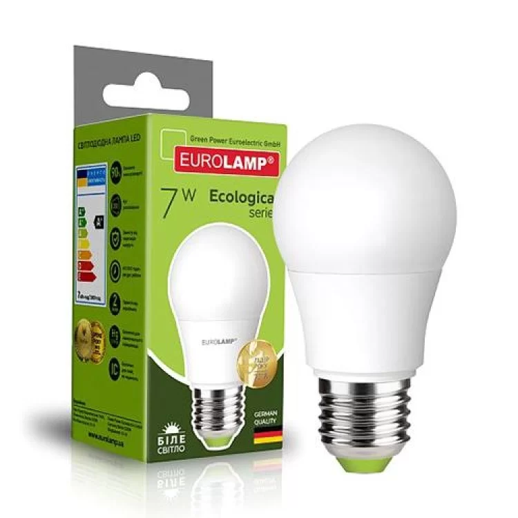 в продаже Лампа светодиодная A50 7W E27 4000K EUROLAMP (LED-A50-07274(P)) - фото 3