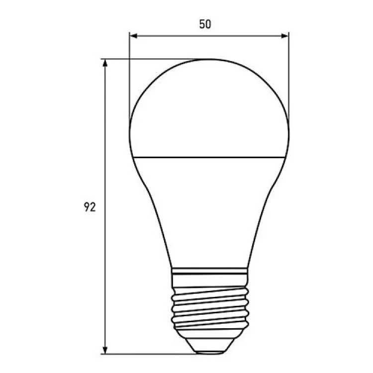Лампа світлодіодна A50 7W E27 4000K EUROLAMP (LED-A50-07274(P)) ціна 57грн - фотографія 2