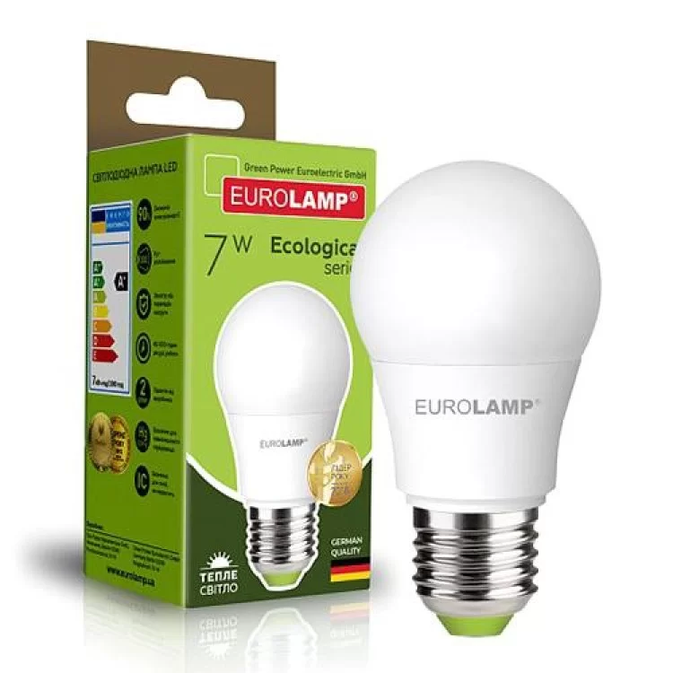 Лампа светодиодная EKO (D) A50. 7W. E27. 3000K EUROLAMP цена 55грн - фотография 2