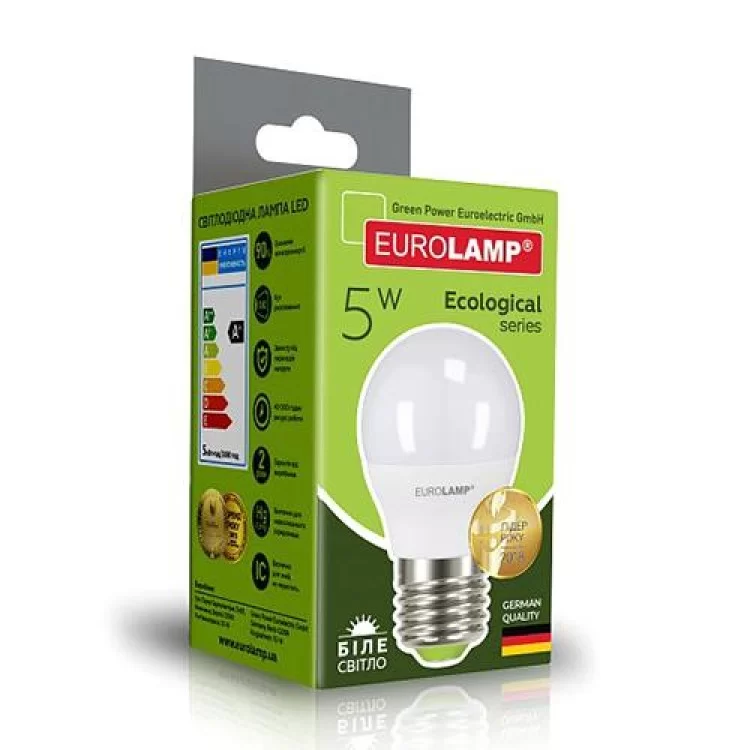 в продаже Лампа светодиодная EKO (D) G45. 5W. E27. 4000K (50) EUROLAMP - фото 3