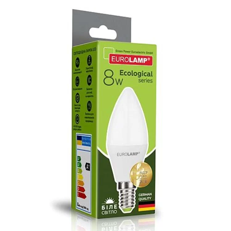 в продажу Лампа світлодіодна LED EUROLAMP LED C37 8W E14 4000K (LED-CL-08144) - фото 3