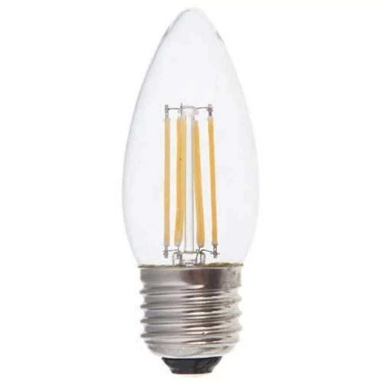 Лампа світлодіодна свічка C37 4W E27 2700K FILAMENT dimm LB-68 Feron