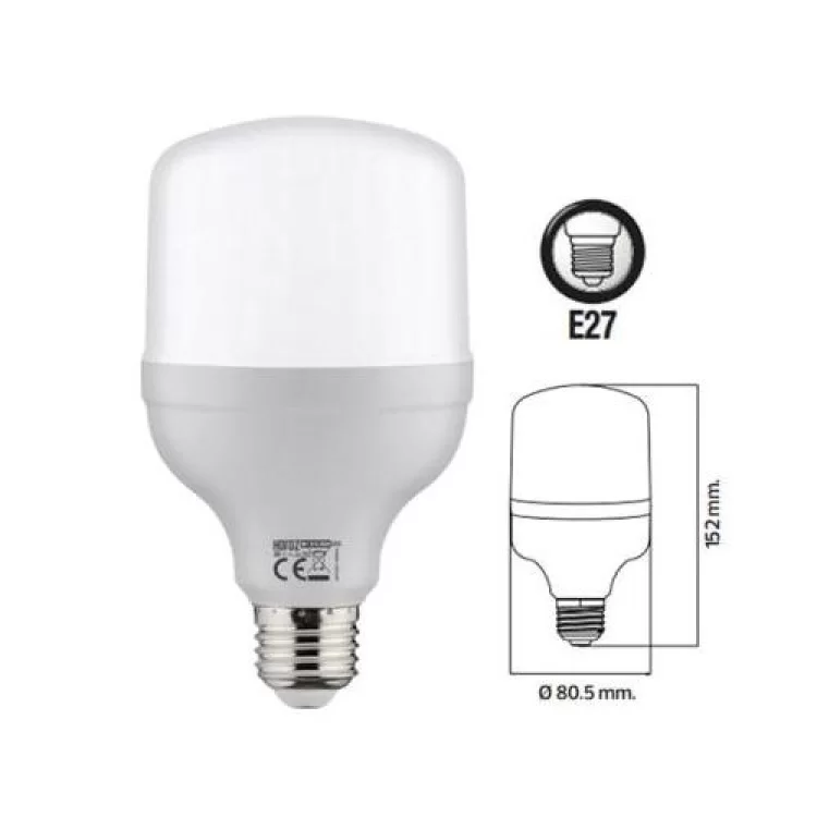 Лампа світлодіодна надпотужна LED 20W E27 4200K 001-016-0020 Horoz ціна 134грн - фотографія 2