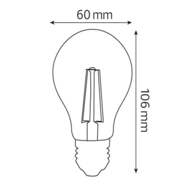 Лампа светодиодная LED 8W E27 2700K FILAMENT GLOBE-8 001-015-0008 Horoz цена 89грн - фотография 2
