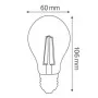 Лампа светодиодная LED 8W E27 2700K FILAMENT GLOBE-8 001-015-0008 Horoz