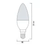 Лампа светодиодная свеча C37 Е14 4W 220V 4200K Horoz 001-003-0004/4200