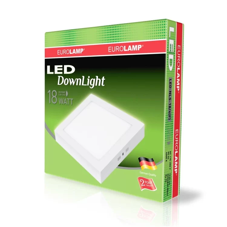 Світильник EUROLAMP LED квадратний накладний Downlight 18W 4000K (LED-NLS-18/4(F)new) ціна 689грн - фотографія 2