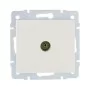 Розетка ТВ проходная жемчужно-белый перламутр RAIN Lezard 703-3088-129