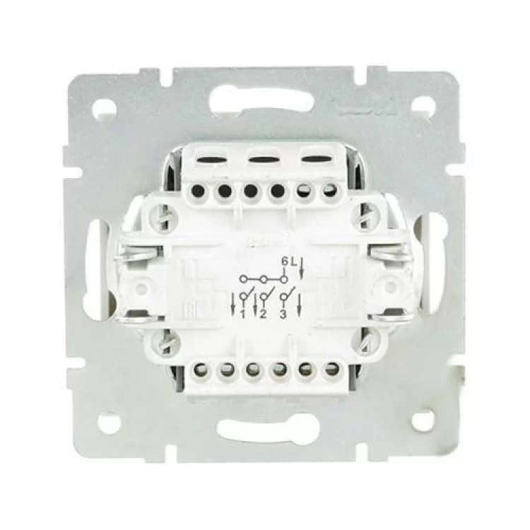 в продаже Выключатель 3-клавишный жемчужно-белый перламутр RAIN Lezard 703-3088-109 - фото 3